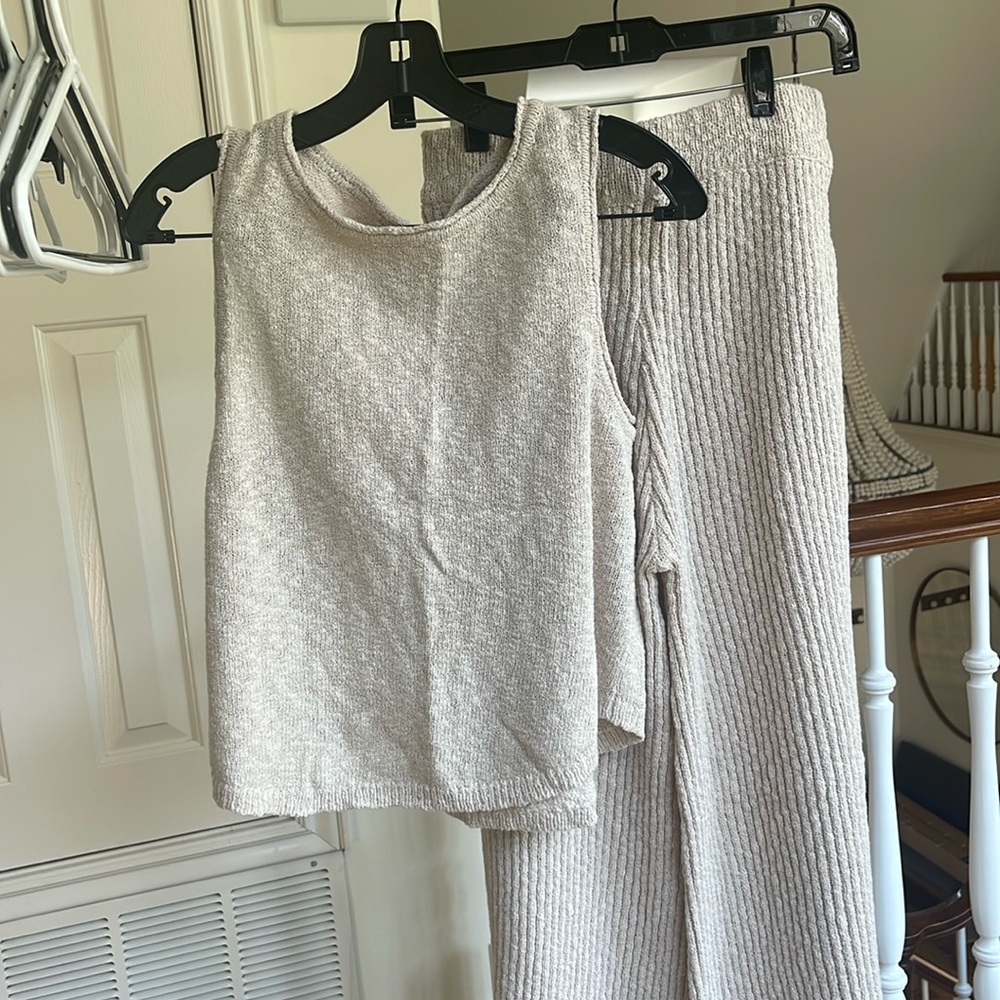 Free People Adelaide sweater set, Ivory, XS